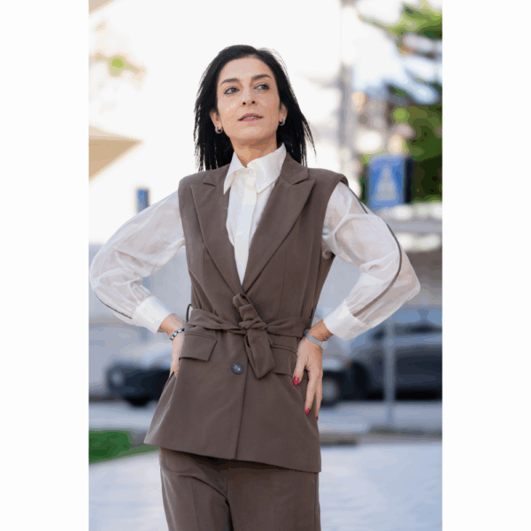 ERICA BELLUCCI – Camicia con dettaglio in raso