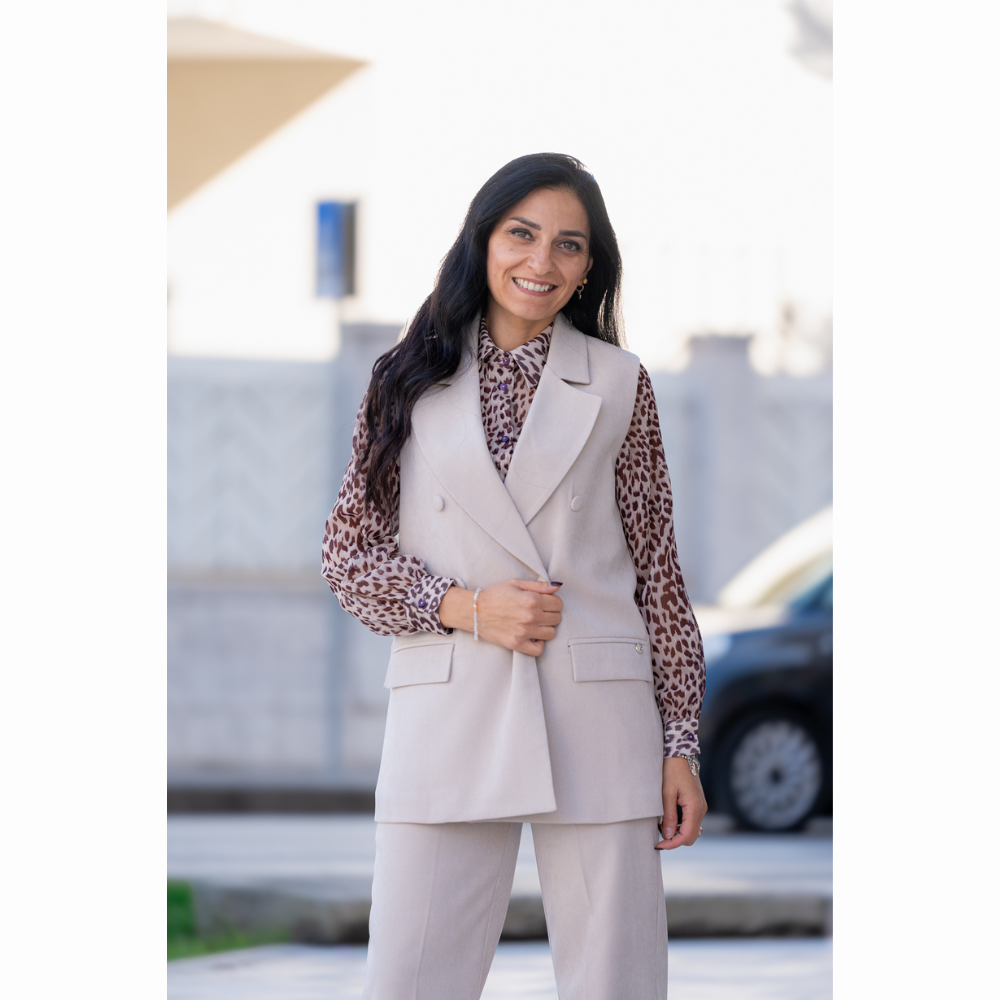 ERICA BELLUCCI –  GILET LUNGO DOPPIO PETTO