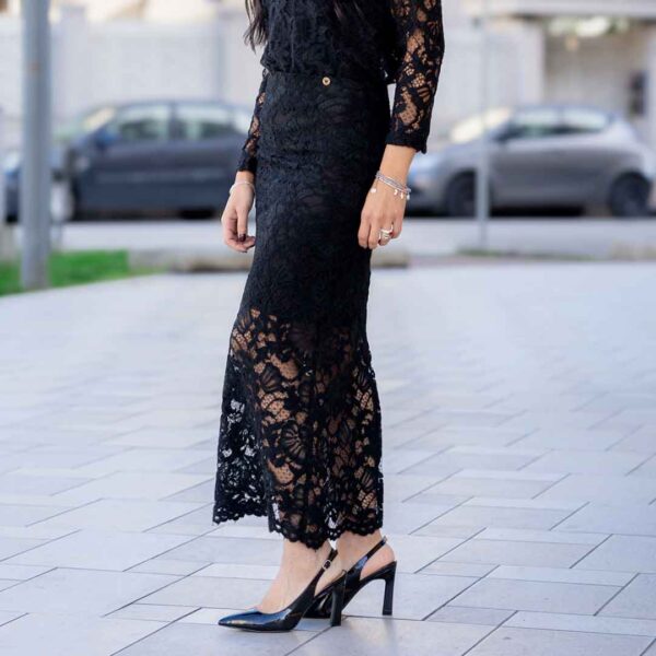ERICA BELLUCCI – Gonna a Tubino in Pizzo Nero