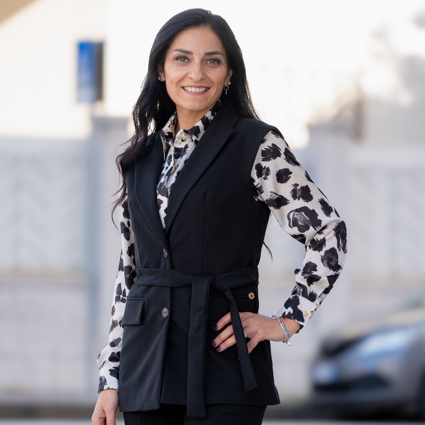 ERICA BELLUCCI –  GILET LUNGO CON CINTURA