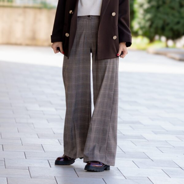 BUCLE’ – Pantalone palazzo a quadri