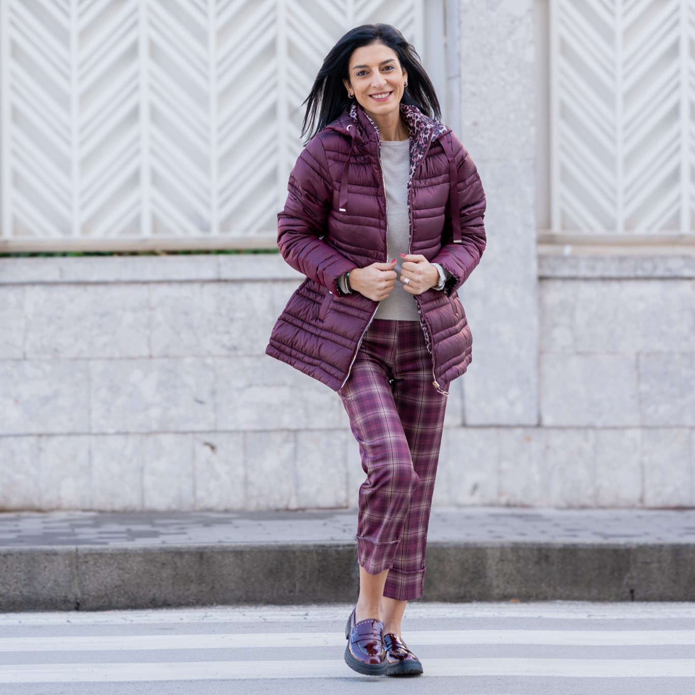 ETENSIVE -giubbino con interno maculato