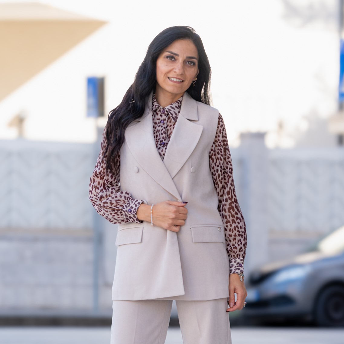 ERICA BELLUCCI –  GILET LUNGO DOPPIO PETTO