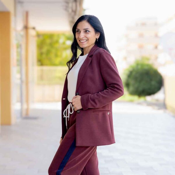 ERICA BELLUCCI – Blazer in Felpa Tinta Unita