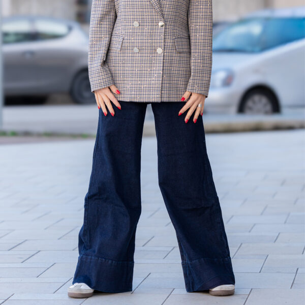 ETENSIVE – Jeans Palazzo/Wide Leg in Denim Scuro